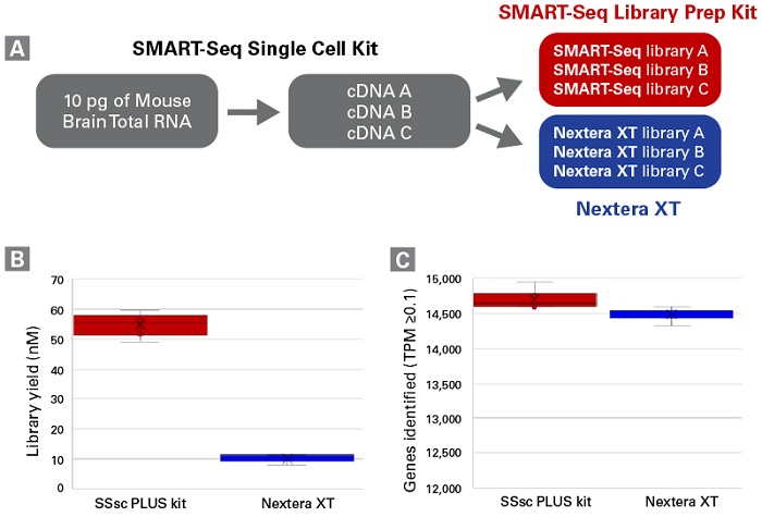 SMART-Seq Singl Cell PLUS KitとNextera XTとの比較